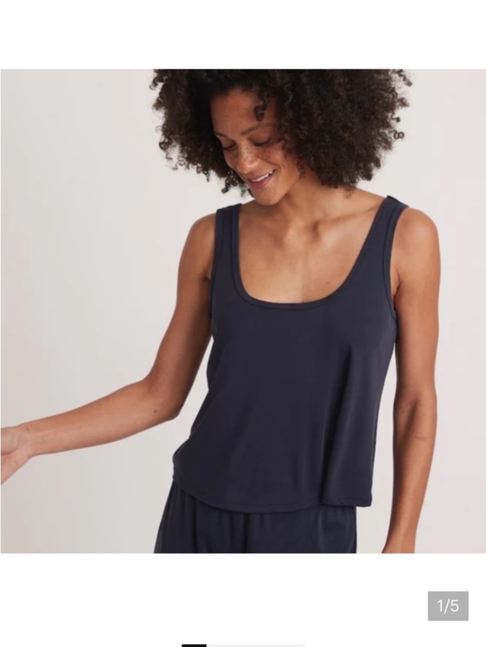 Like new! Marine Layer Espun Parisian navy! Sleeveless Tank/short set! Size M!